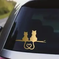 macskás autó matrica