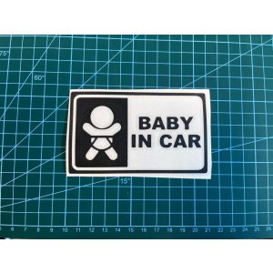 Baby on Board autósmatrica (fekete, 10 cm)