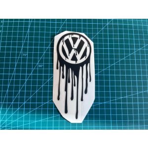 Vérző Volkwagen logo 4db autósmatrica (fekete, 7cm/db)