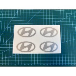   Hyundai  logo felnimatrica autósmatrica 4db (ezüst, 6cm/db)