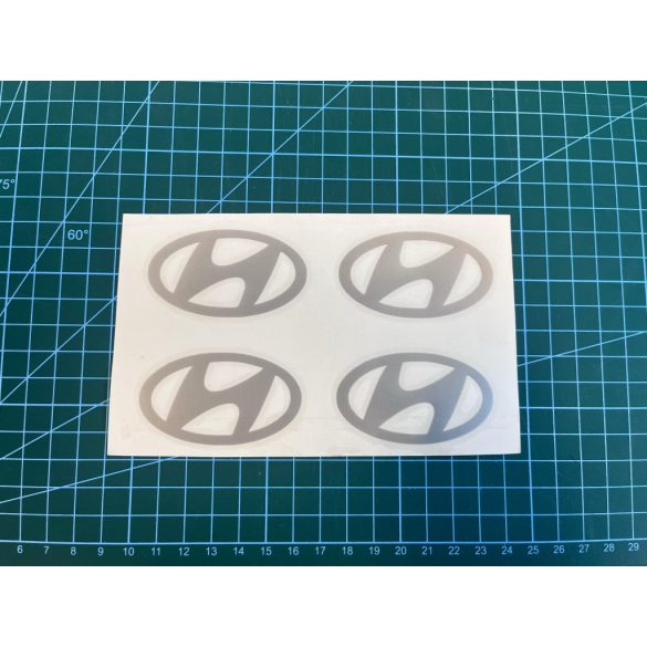 Hyundai  logo felnimatrica autósmatrica 4db (ezüst, 6cm/db)