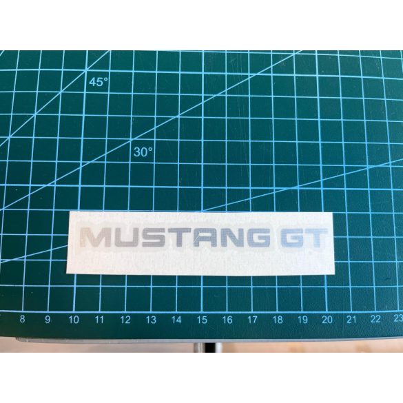 Mustang GT autó matrica (ezüst 10cm)