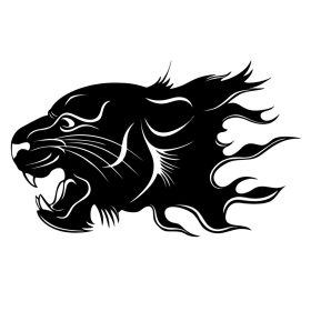 Párduc fej tuning matrica (30x50 cm)