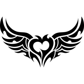 Díszes szív tuning matrica (30x50 cm)