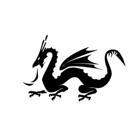 Tüzet hányó sárkány tuning matrica (30x46 cm)