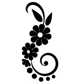 Virágos tuning matrica (30x60 cm)