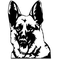 Németjuhász autó matrica