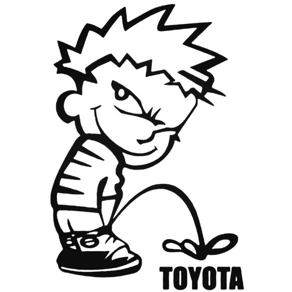 Calvin pisil Toyota - Szélvédő matrica