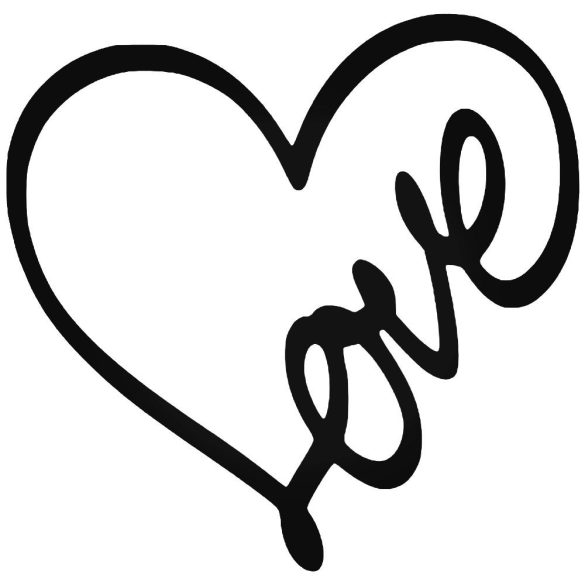 Love felirat a szívben - Autómatrica