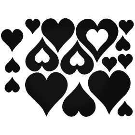 Szivecske szett matrica