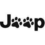 Jeep kutyatappancsokból matrica