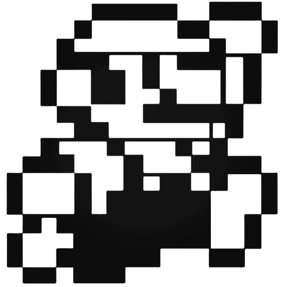 Mario 8-bit jobb matrica