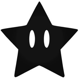 Mario csillag matrica