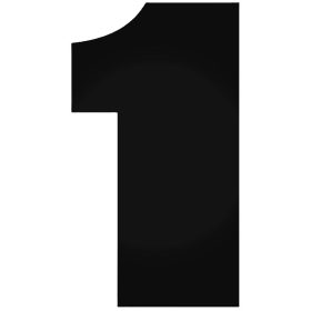 1-es szám "1" - Szélvédő matrica