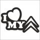 I Love My Citroen matrica