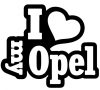 I Love My Opel szívvel matrica