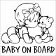 Baby on Board puszi maci autómatrica