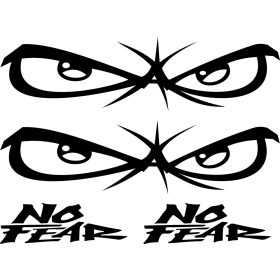 2x No Fear szett - Szélvédő autó matrica