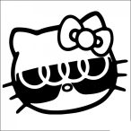 Hello Kitty Audi napszemüveg matrica
