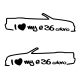 BMW matrica I Love My E36 Cabrio 2x