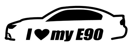 BMW matrica I Love MY E90