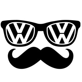 Volskwagen matrica szemüveg bajusz