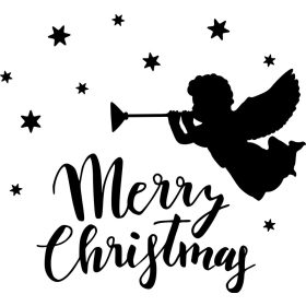 Merry Christmas angyalka Matrica