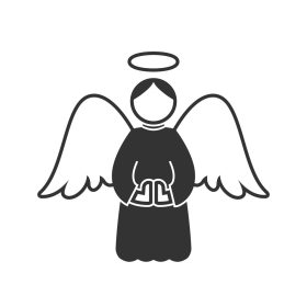 Imádkozó karácsonyi angyalka "1" Matrica