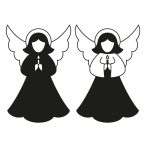 Két angyalka matrica