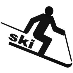 SKI felirat matrica