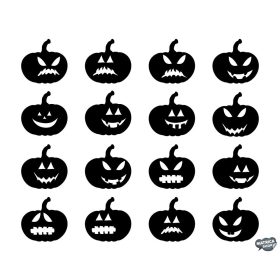 Tökfej szett "1" matrica (30 cm)