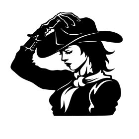 Cowgirl - Szélvédő matrica