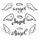 Angel felirat "1" szett matrica (30 cm)