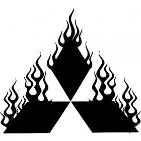 Mitsubishi lángoló matrica