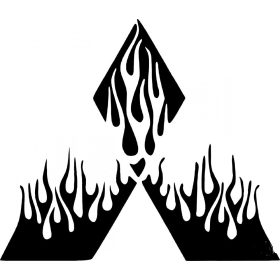 Mitsubishi lángoló matrica 1