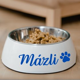 Egyedi névvel rendelhető kutyatál matrica