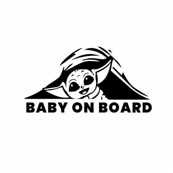 Baby on Board Grogu kukucskál autómatrica 