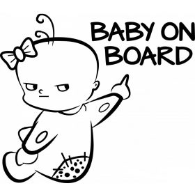 Baby on Board morci lányka autómatrica