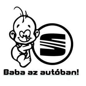 Baba az autóban Seat  2 autómatrica 