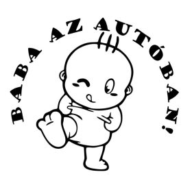 Baba az autóban kis huncut autómatrica