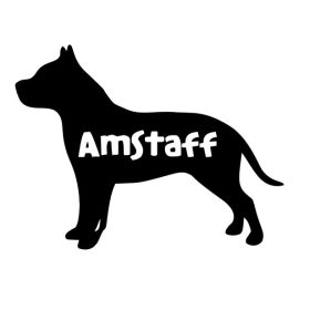 Amstaff névvel matrica 