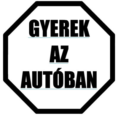 gyerek az autóban autómatrica 