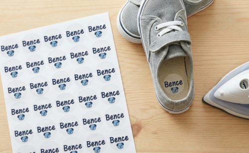 Vasalható cipőmatrica névvel és jellel - (35 db)