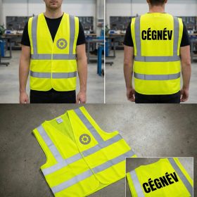  Feliratozott láthatósági mellény – Munkavédelmi mellény céges logóval