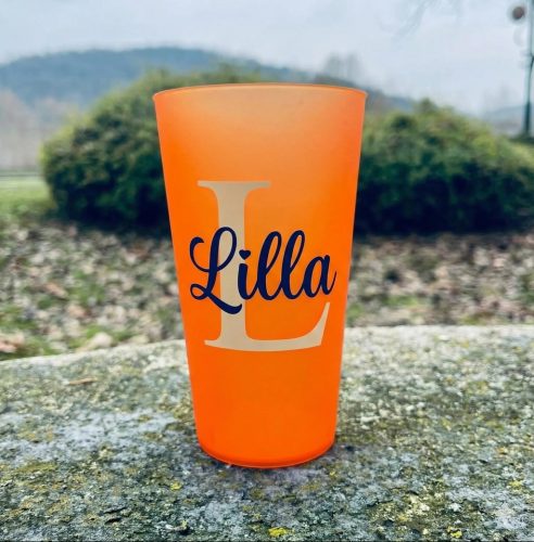 Egyedi feliratozott REpohár áttetsző sárga