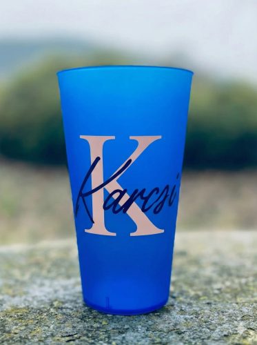 Egyedi feliratozott REpohár áttetsző kék