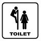 WC ajtó matrica
